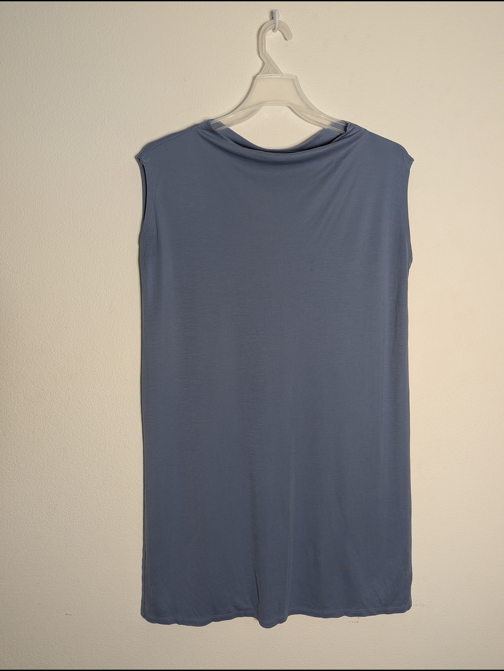 Eileen Fisher Womens Dress Sleeveless Mock Cowl Neck Quiet Luxury Coastal Medium